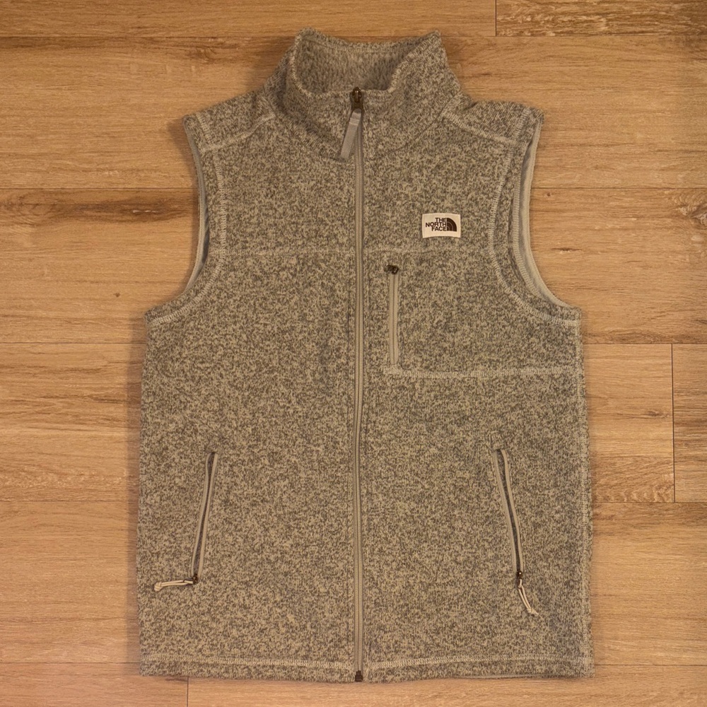 The North Face Heather Gray Fleece Vest Men’s Small